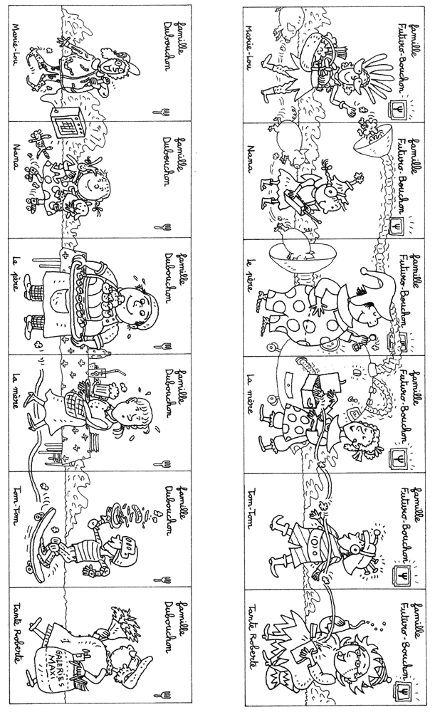 page 3 - Le jeu des 7 familles à colorier et découper